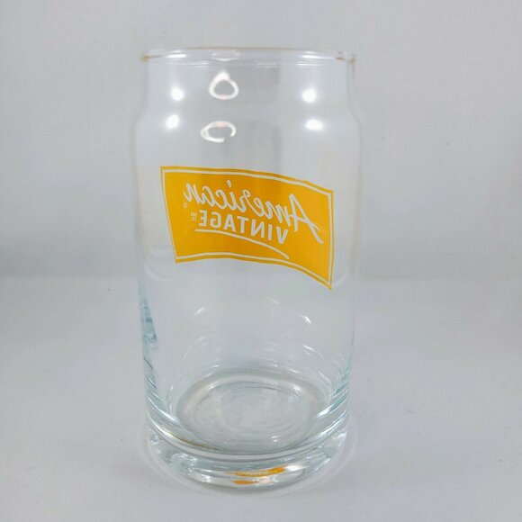 American Vintage Drinking Glass Beverage Company Can Shaped Clear NIB - Picture 3 of 5